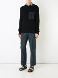 striped pocket pants