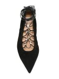'Rockstud'裹踝带平底鞋
