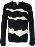 panel detail lightweight knitted jumper