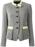 collarless fitted jacket