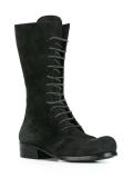 mid-calf lace-up boots