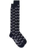 reindeer intarsia socks