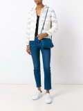 curved panel hooded jacket