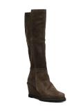 wedge knee high boots