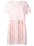 lace detail T-shirt dress