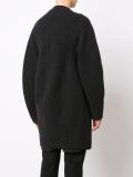 collarless cocoon coat
