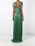 deep V-neck long dress