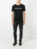 studded shoulders logo T-shirt