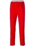 elasticated cropped tapered trousers