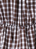 off shoulder checked top 