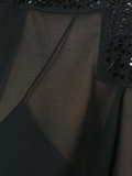 balloon sleeves translucent shirt