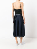pleated contrast dress 
