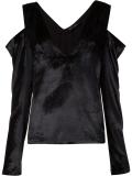v-neck off-the-shoulder top