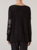 stone embellished knit blouse