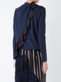 ruffle detail fine knit jumper