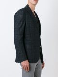 格子双纽扣西装夹克