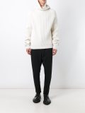 ribbed high collar sweater