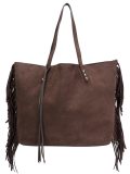 wide fringed tote bag