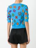 peacock intarsia jumper