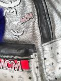 logo print metallic backpack