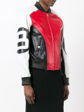 panelled biker jacket