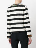 stripe embellished cropped jacket