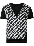 slit v-neck T-shirt 