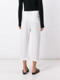 drop-crotch cropped trousers