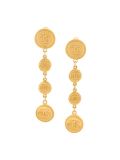 coin drop clip-on earrings