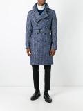 houndstooth belted coat