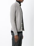 ribbed high neck cardigan