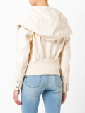 hooded biker jacket