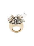 crystal embellished chunky ring