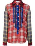 plaid ruffled shirt