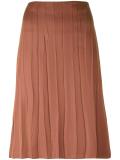 pleated midi skirt