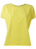 short sleeve curved hem T-shirt