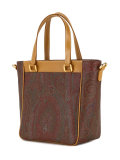 trapeze bodied, paisley patterned shoulder bag