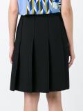 frayed edge pleated skirt