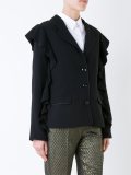 ruffle detail blazer