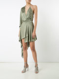 asymmetric ruffled dress