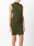 ribbed turtle neck dress