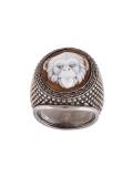 embossed monkey ring