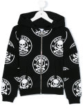 skull print hoodie