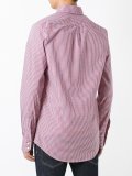 button collar checked shirt