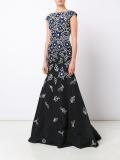 floral embroidered gown