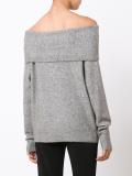 off-shoulder knit blouse