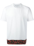 printed trim T-shirt