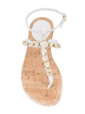 embellished t-bar sandals 