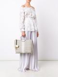 snakeskin effect tote 