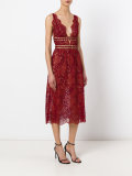 sheer lace midi dress
